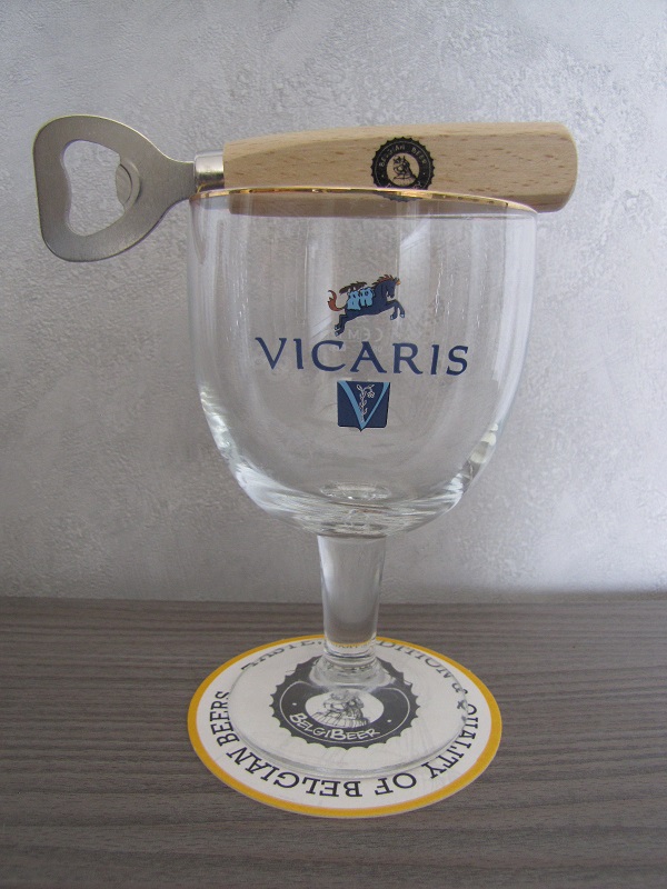 verre Vicaris et decapsuleur Belgibeer