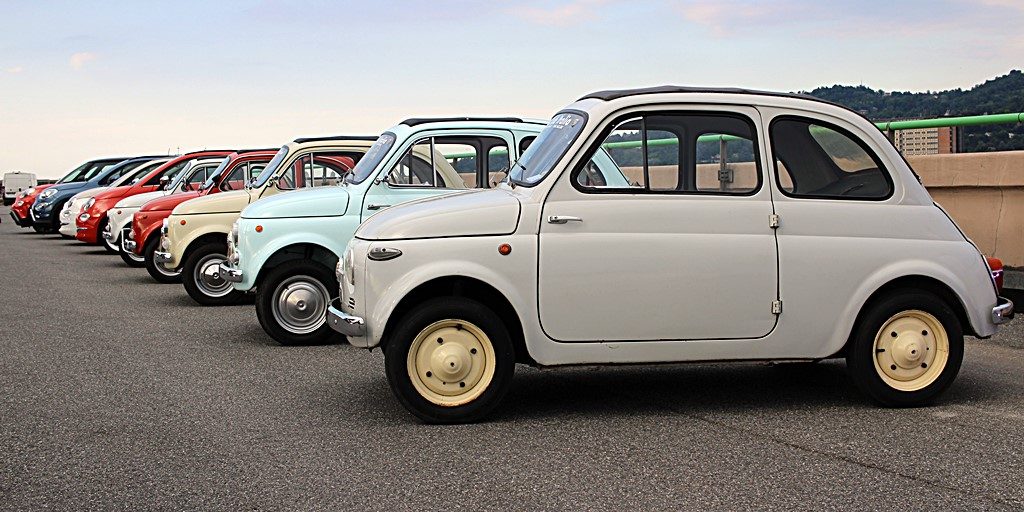 photo de famille fiat 500 Lingotto