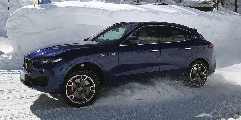 maserati levante on ice